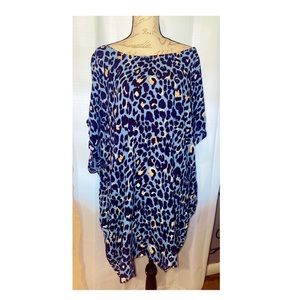 Blue leopard dress
